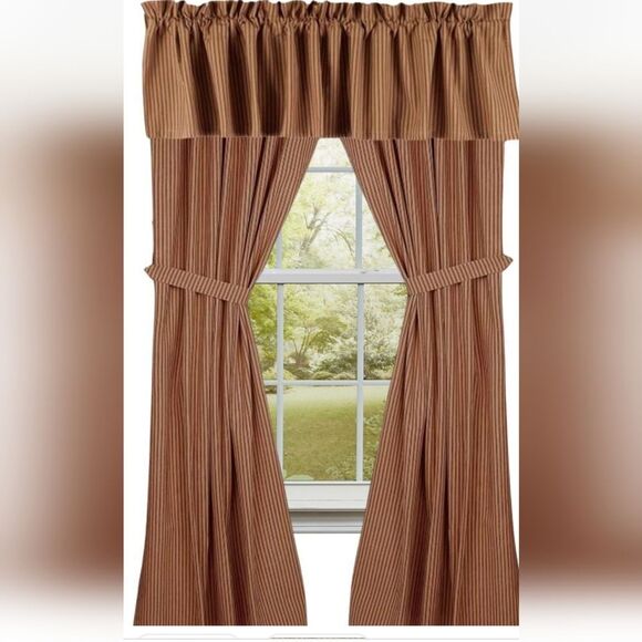 Primitives by Kathy Brown Checkered Curtains - Picture 1 of 9